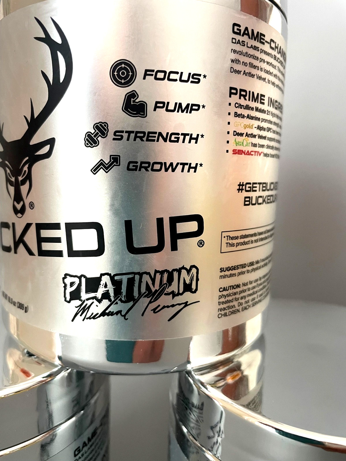 X2) BUCKED UP PLATINUM Pre Workout (30 Servings) EXP 10/27 CHERRY COCONUT