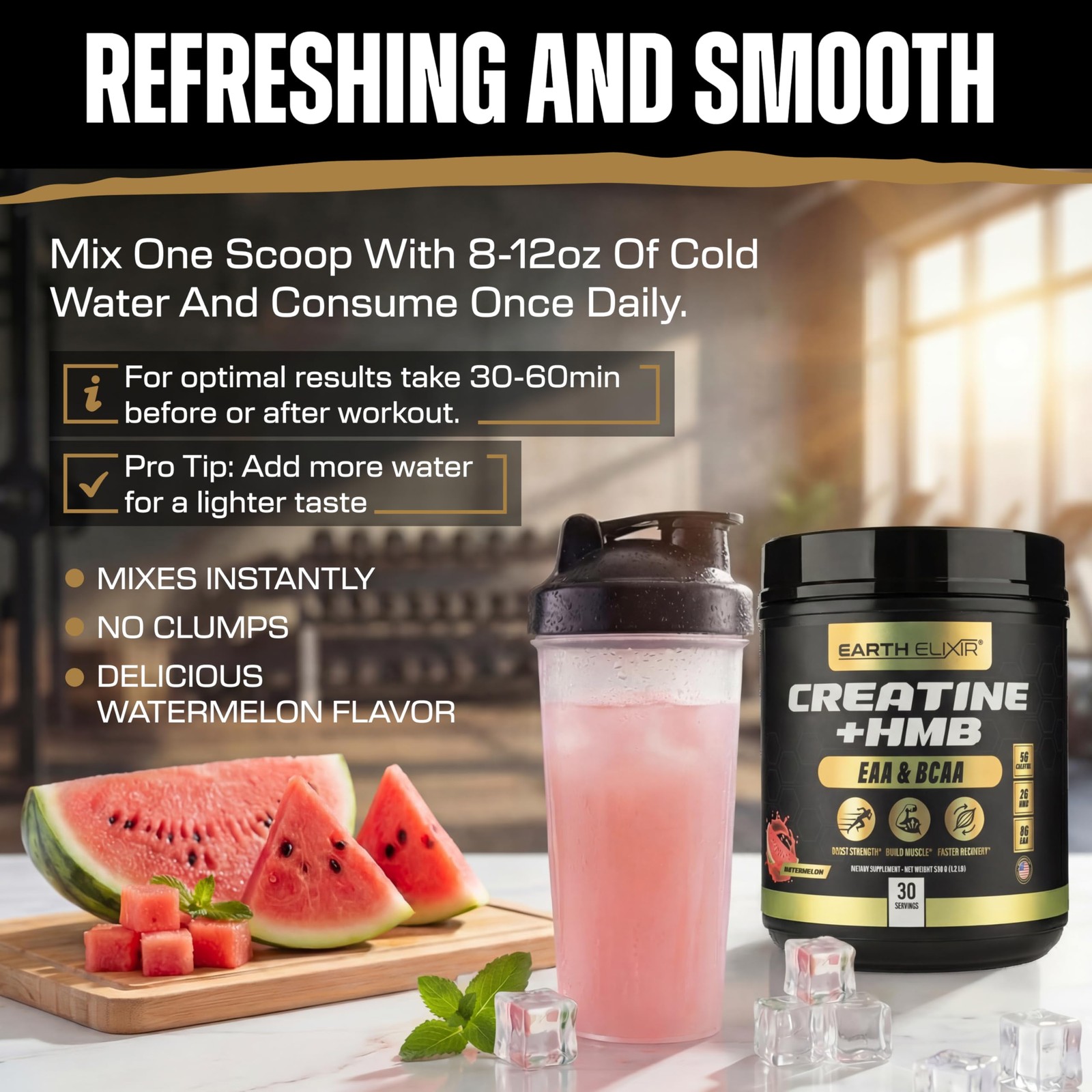 Creatine HMB Supplements for Men and Women w/Essential Amino Acids | EAA & BC…