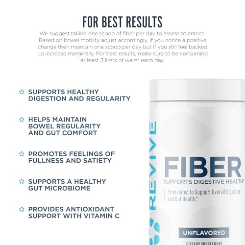Revive MD Fiber Supplement Powder for Digestive Health – 11 oz, 30 Servings