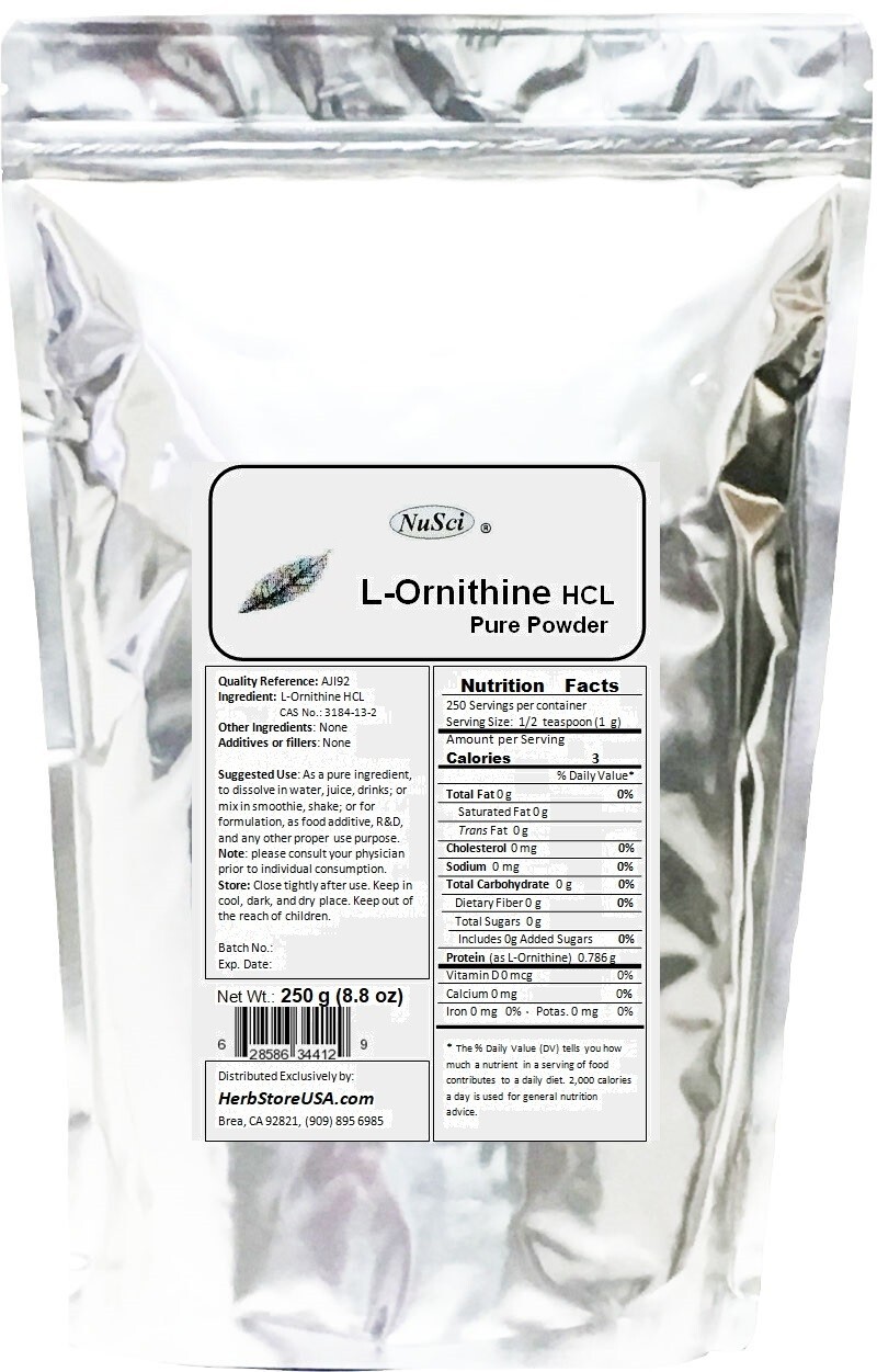 NuSci Pure L-Ornithine Powder 2270g (5.0Lb) lean muscle mass