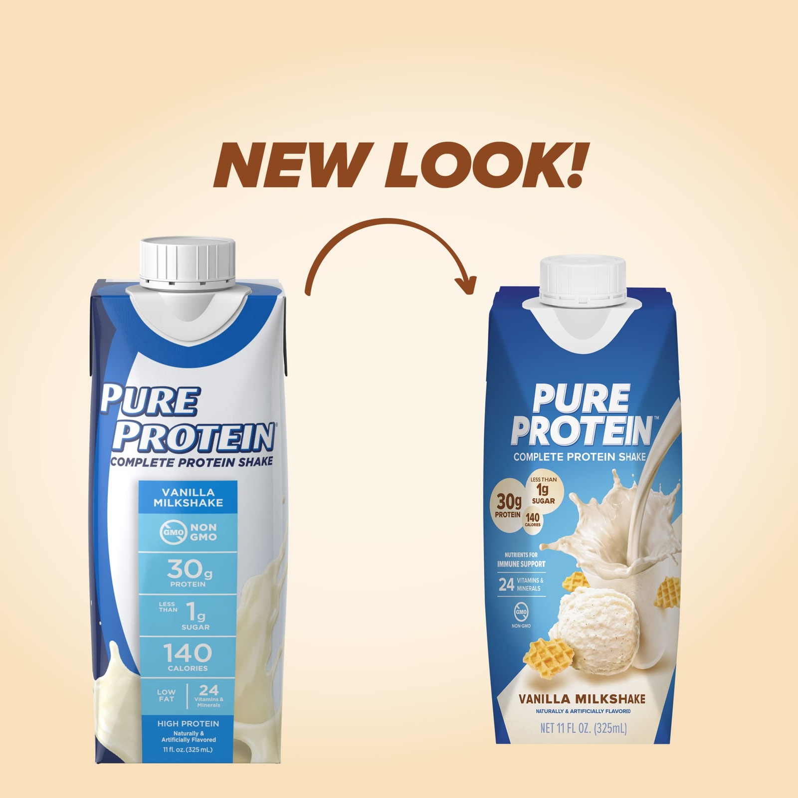 Pure Protein Vanilla Protein Shake 30G Complete Protein Vitamins A C D And E
