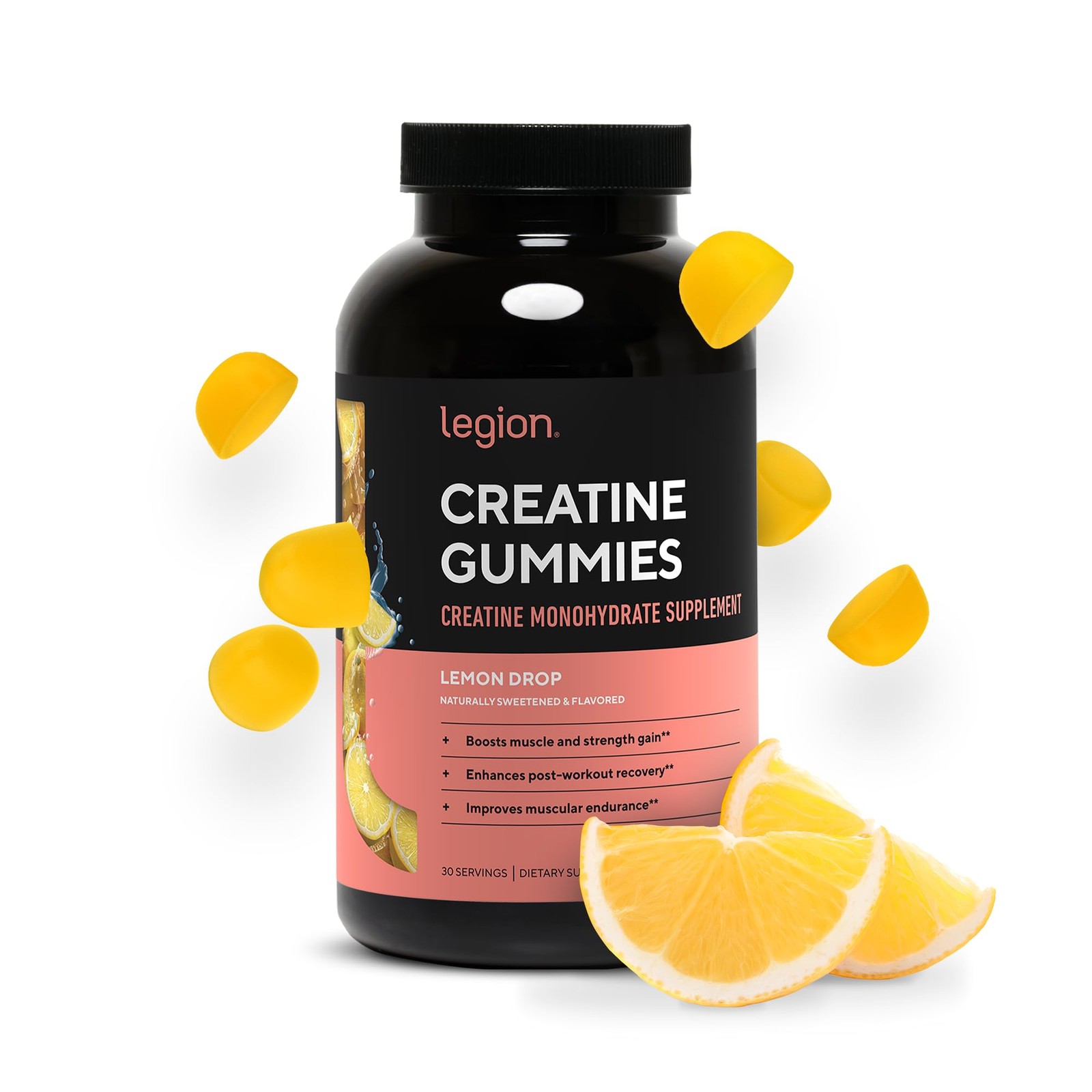 LEGION Creatine Monohydrate Gummies for Men & Women – Clean Chewable Creatine…