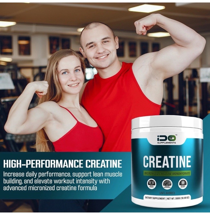 iDo Supplements Creatine Monohydrate 300g -Micronized -Pure & Unflavored