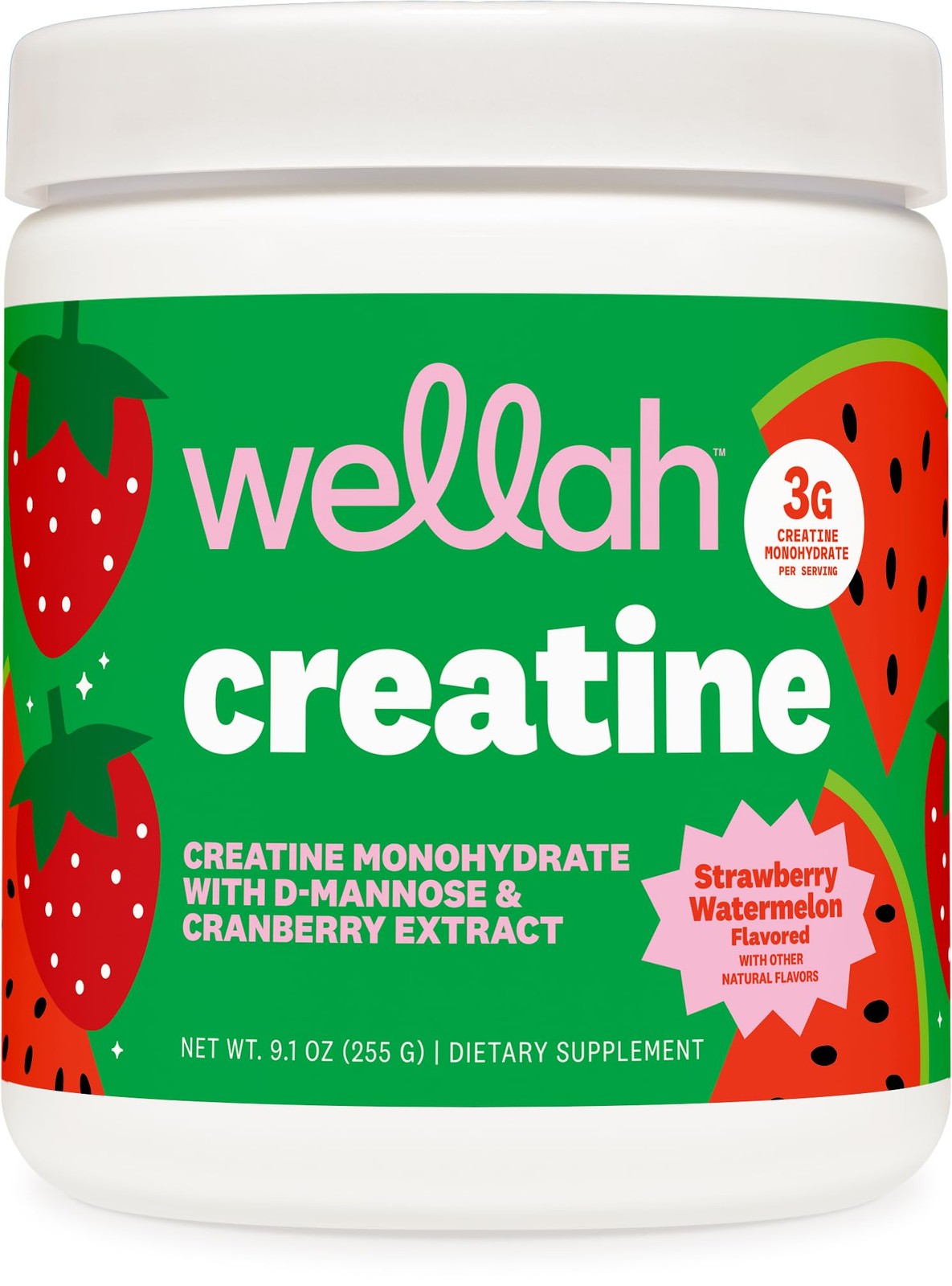 Creatine for Women (50 Servings) Strawberry Watermelon – 3g of Creatine Monoh…