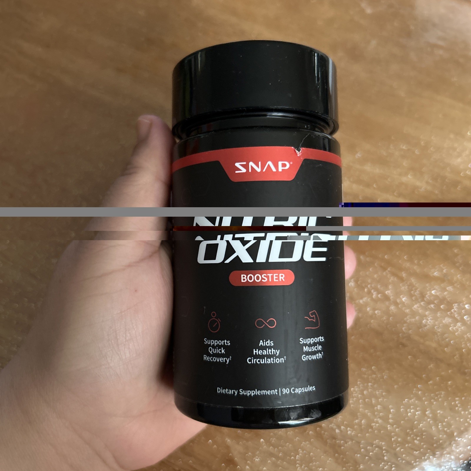SNAP Nitric Oxide Booster L-Arginine Clean Label Certified 90 Caps Exp 07/28