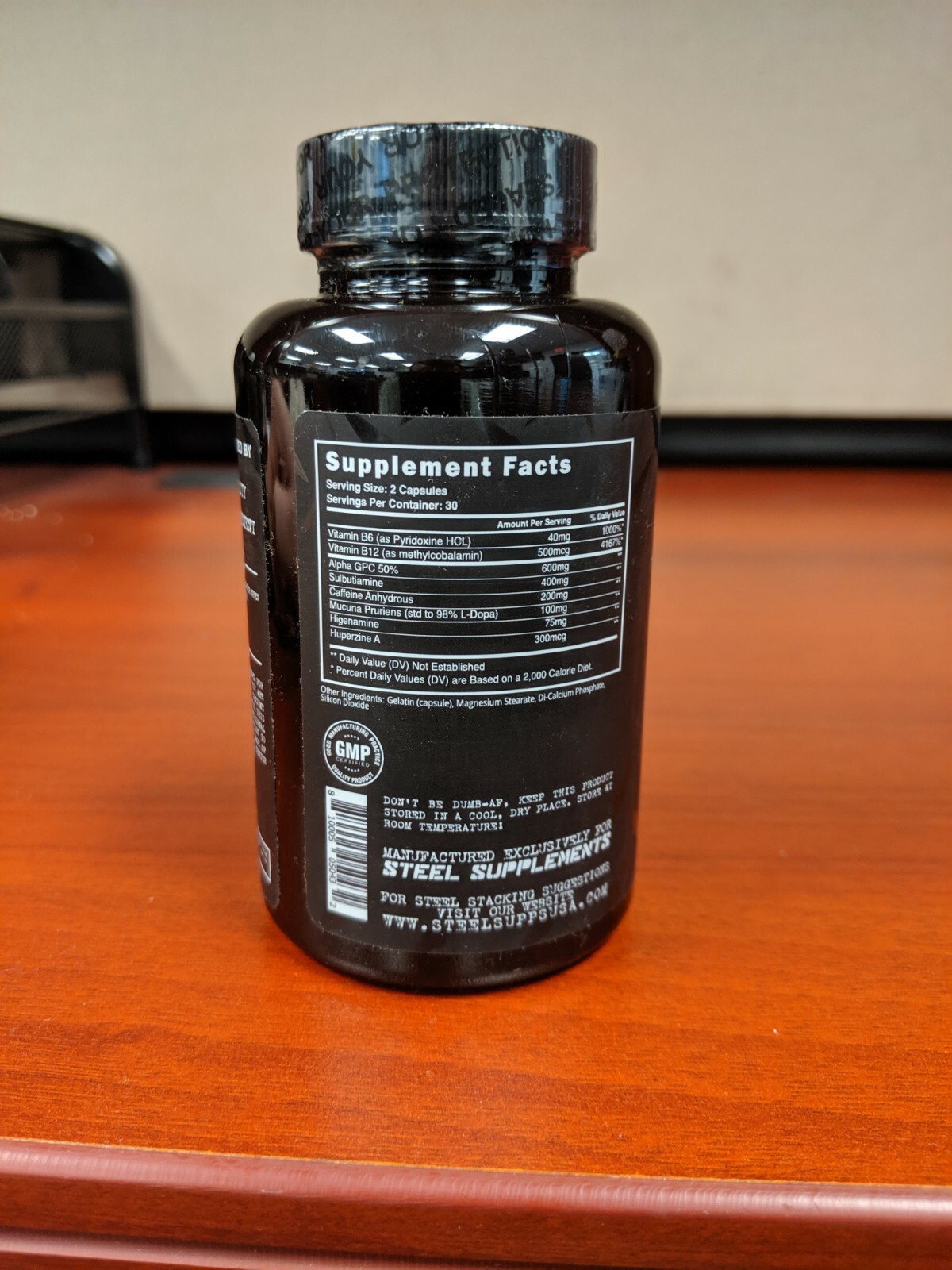 Steel Supplements FOCUSED-AF | 60 Capsules | Nootropic Extreme Focus & Attention