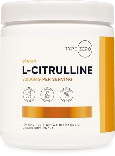 L-Citrulline Powder 3000mg Unflavored 100 Servings Pre Workout Supplement