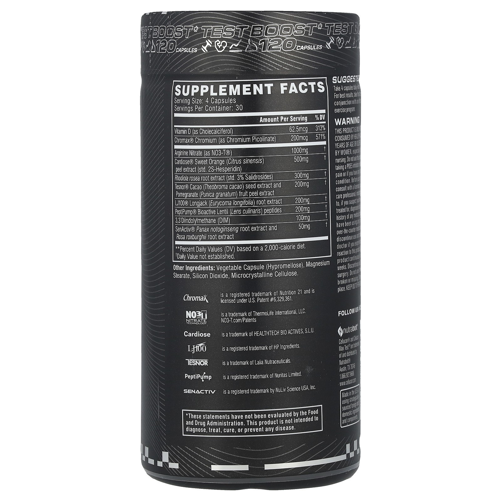 Max Test™, Testosterone Booster, 120 Capsules