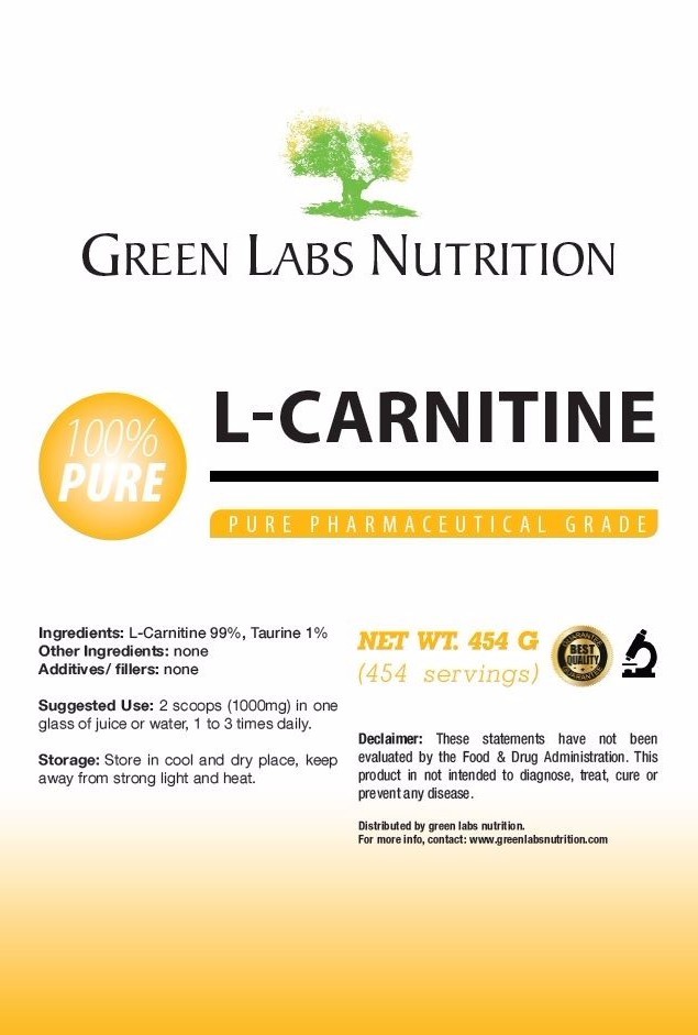 L-Carnitine free form pure powder 454g Weight Loss, Better Endurance and Energy