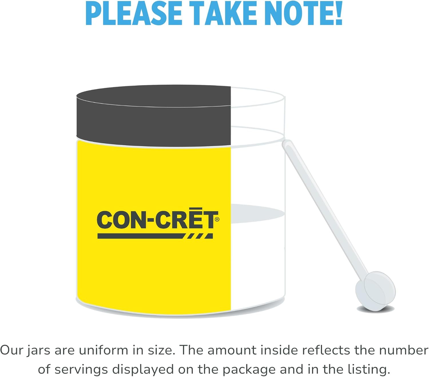 CON-CRET Creatine HCl Powder Unflavored 100 Servings NSF Certified USA Made