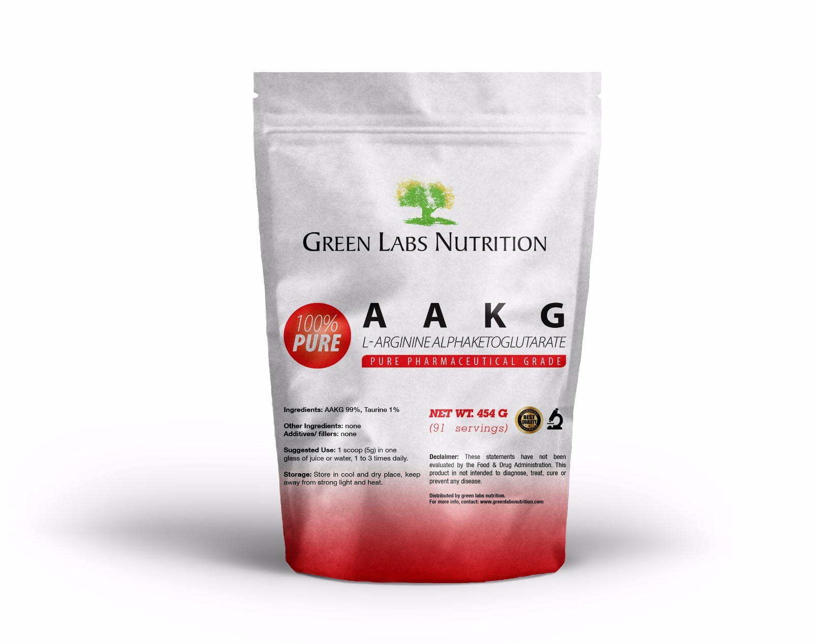 AAKG L-Arginine Alpha-Ketoglutarate 454g Powder