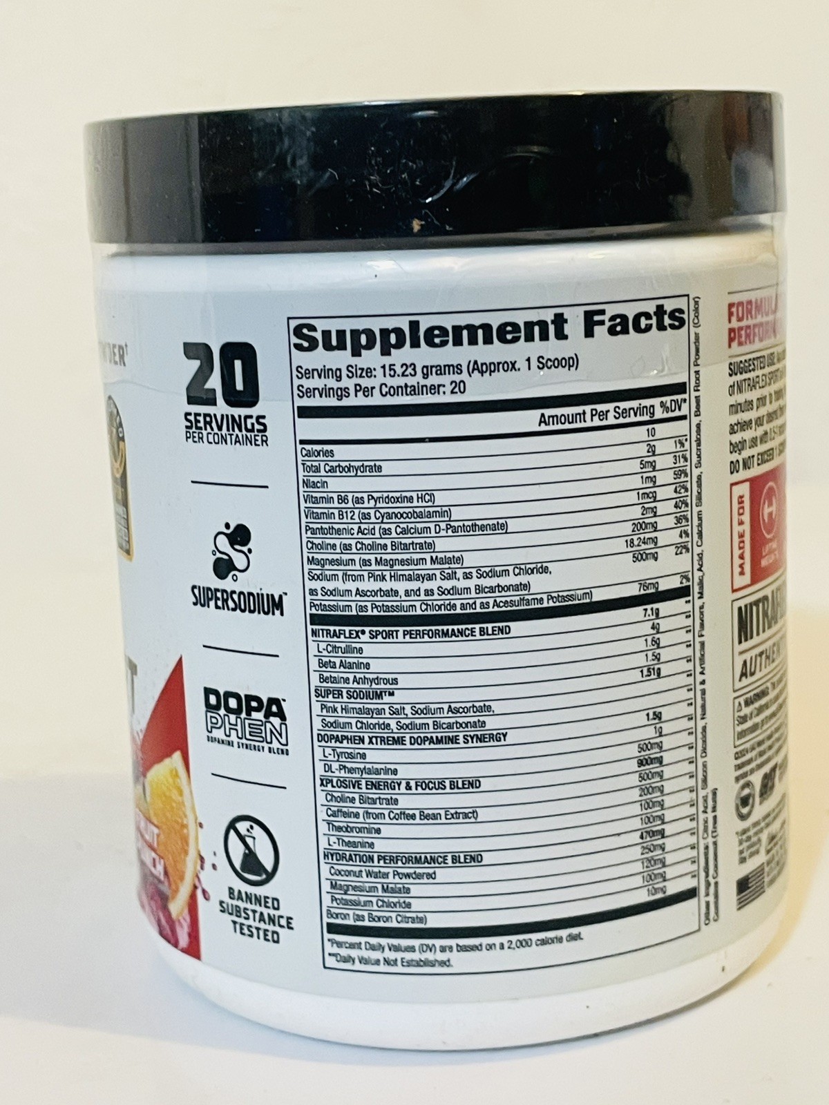 GAT Sport Nitraflex Pre-Workout ~Fruit Punch 10.74oz Exp 7/2027