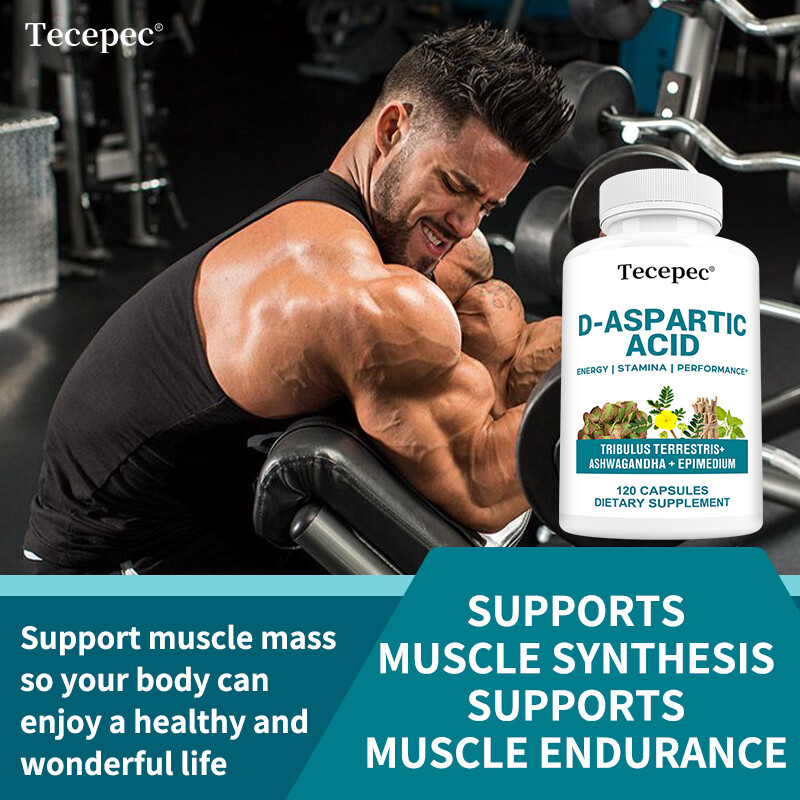 D-Aspartic Acid -Testosteron Booster, Energy & Stamina, Muscle Gain Capsules