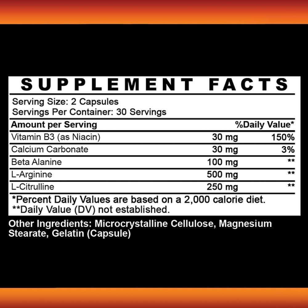 Monster Test Nitric Oxide Booster Capsules – Extreme N.O Boost for Powerful and