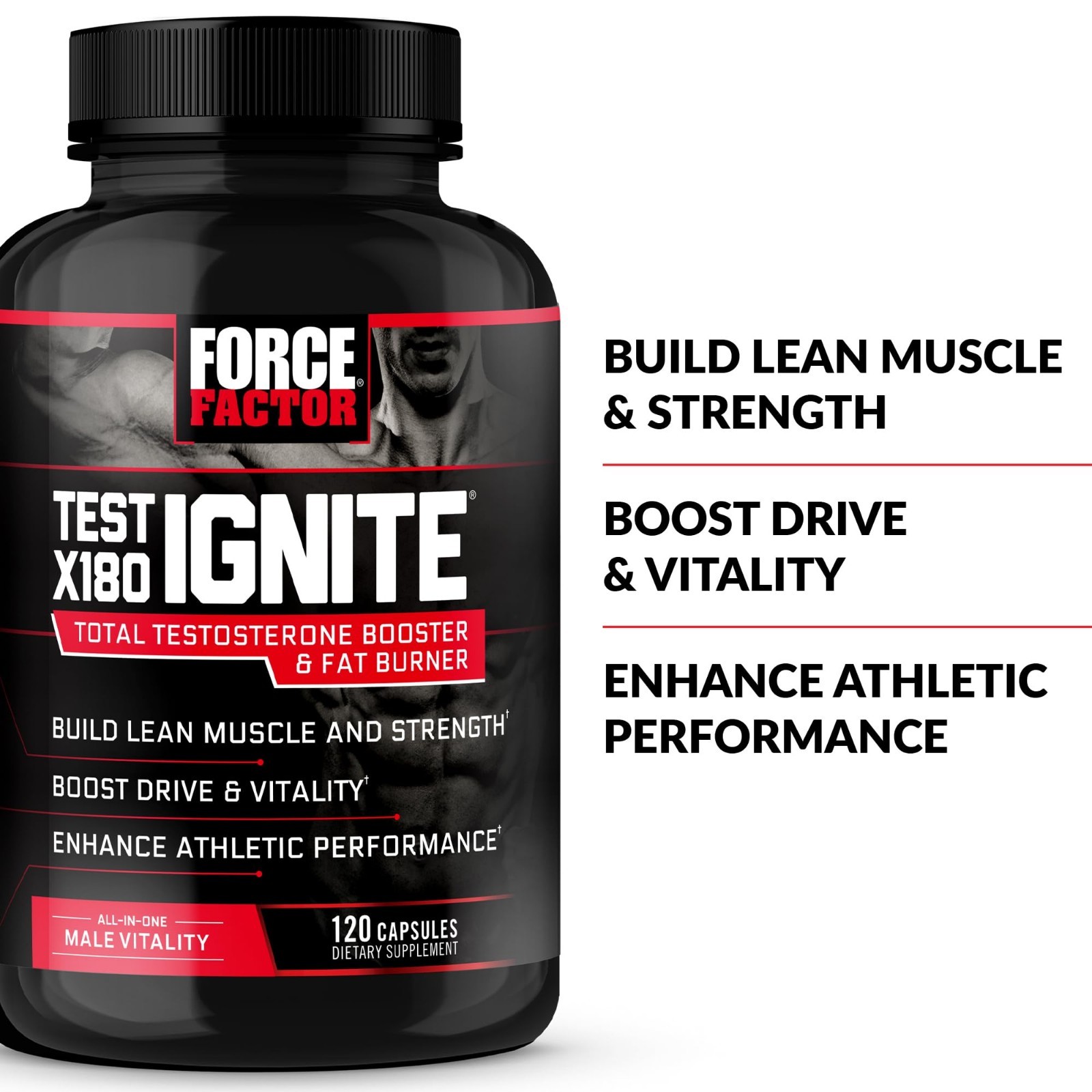 Testosterone Booster & Fat Burner for Men – Energy, Strength, Muscle Growth, Wei