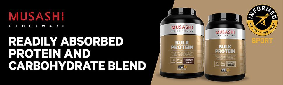 New Musashi Bulk Protein Powder Chocolate Milkshake Flavour 900g – 2KG Range
