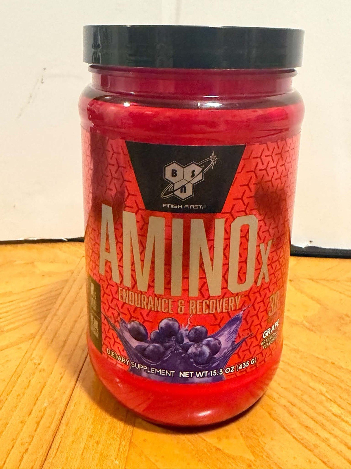 BSN Amino-X Endurance Recovery Agent Grape 15 oz 435 g GMP Exp 2027/10/01