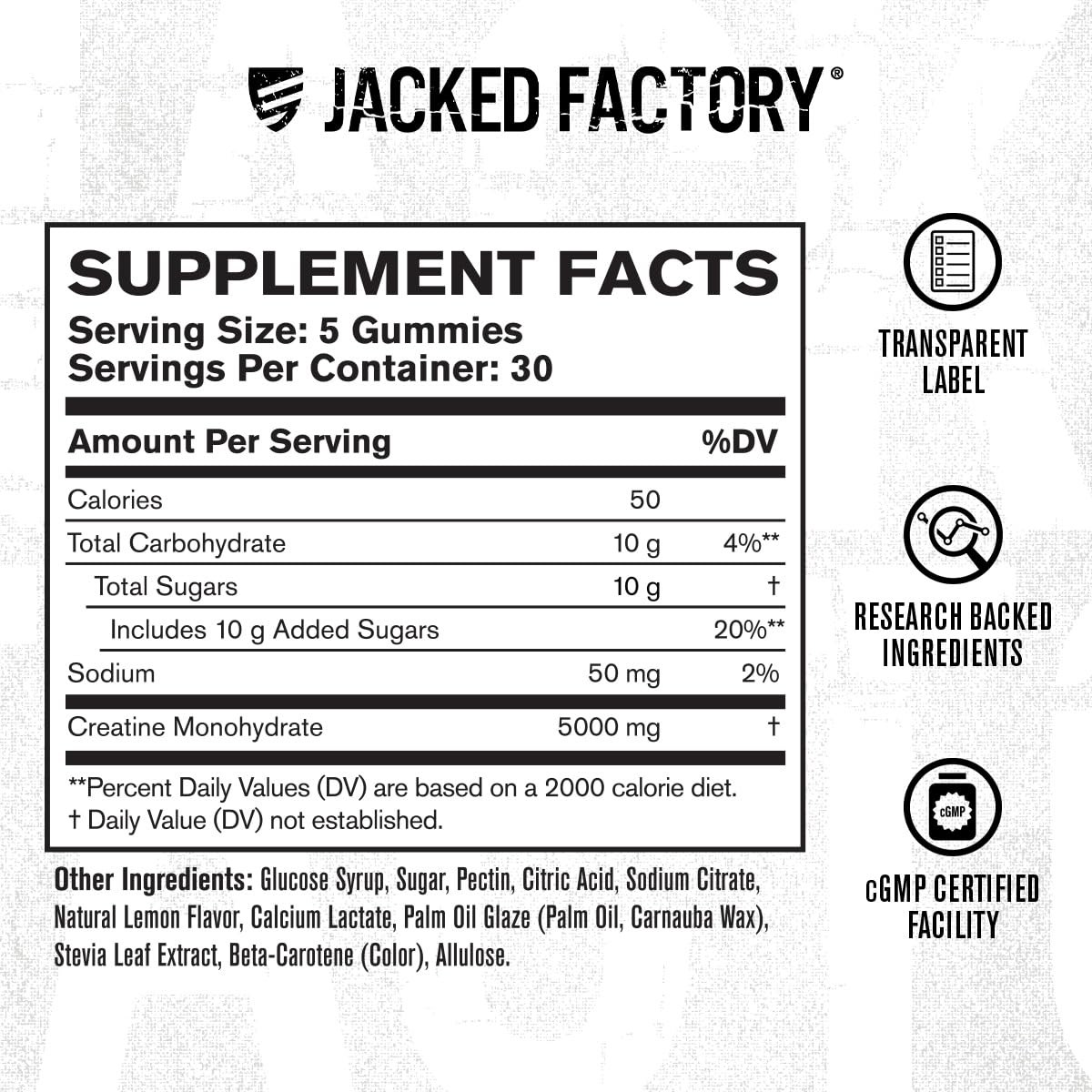 Creatine Gummies 5g Daily Dose (1g per Gummy) – Creatine Gummy for Men and Wo…