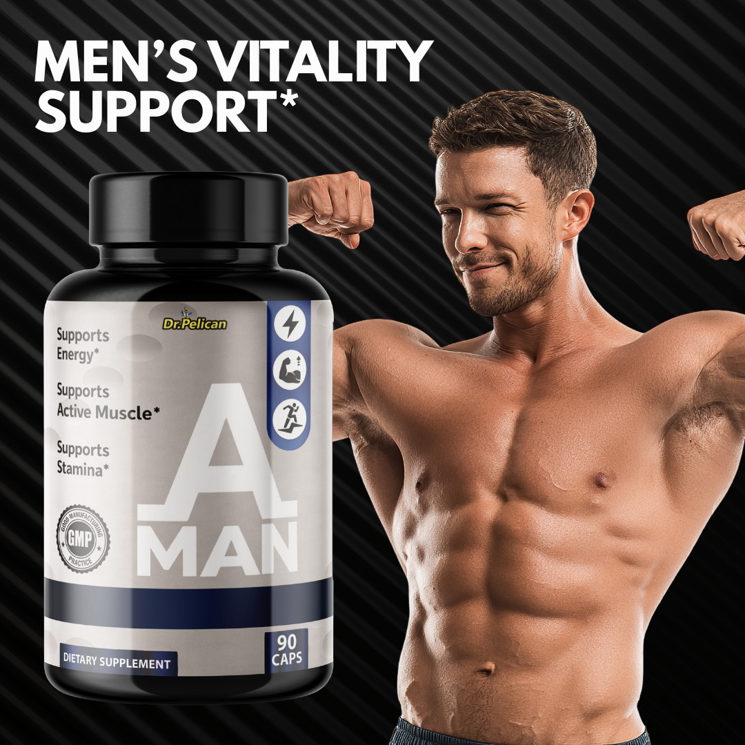 A MAN- Bodybuilding & Men’s Health Support- 10 Bottles- 900 Capsules