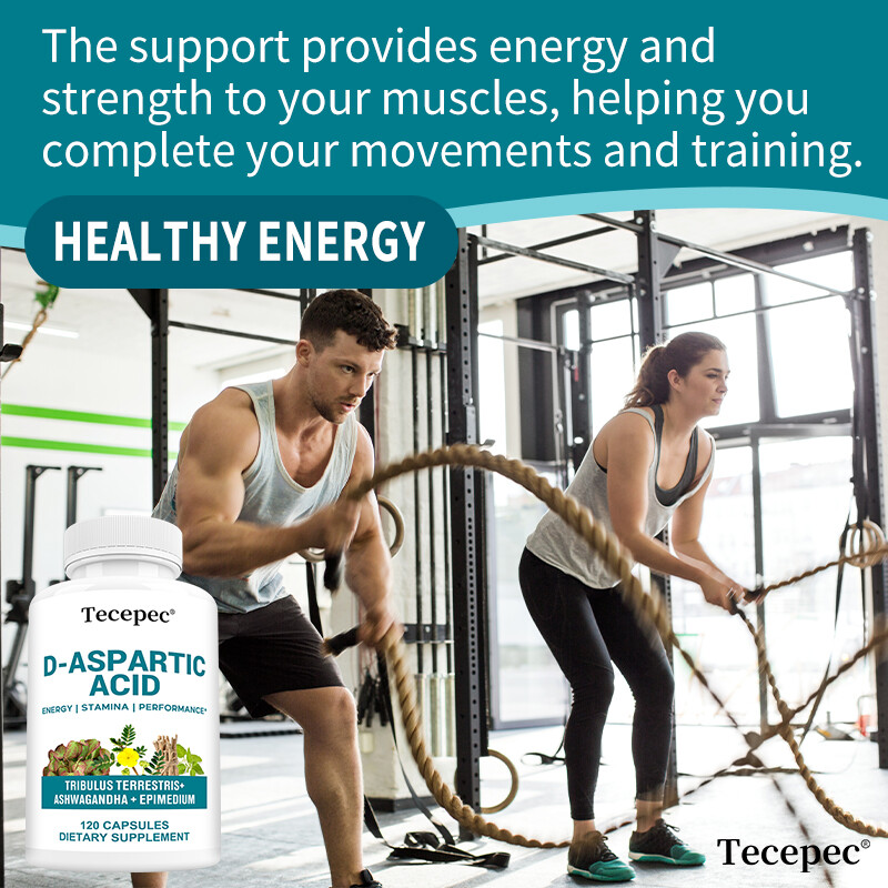 D-Aspartic Acid -Testosteron Booster, Energy & Stamina, Muscle Gain Capsules