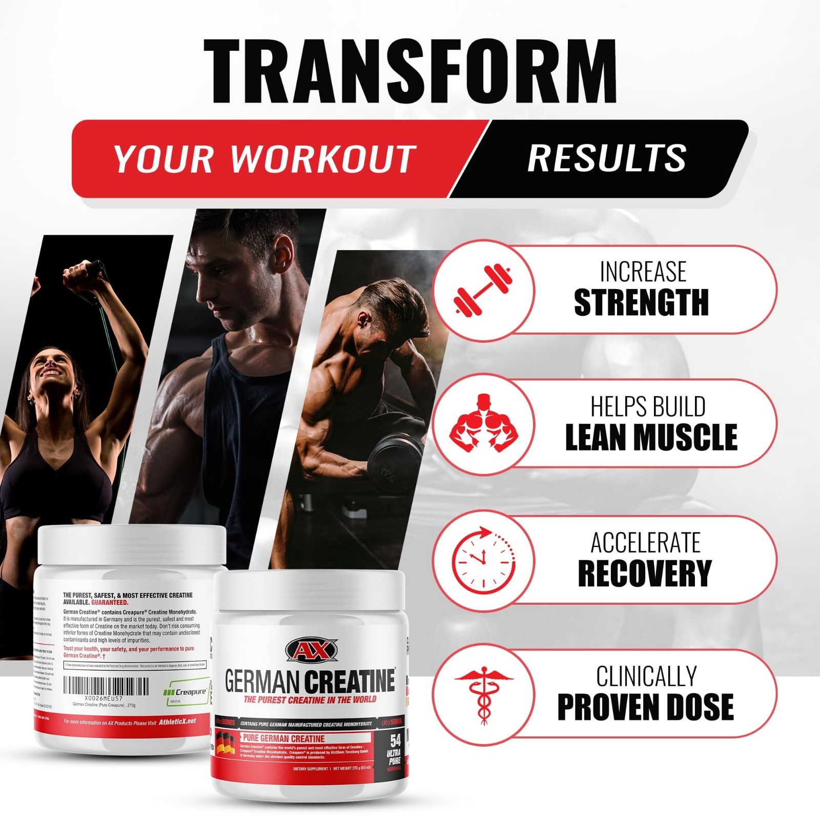Micronized Creatine Monohydrate Powder 99.99% Pure for Muscle Growth & Recovery