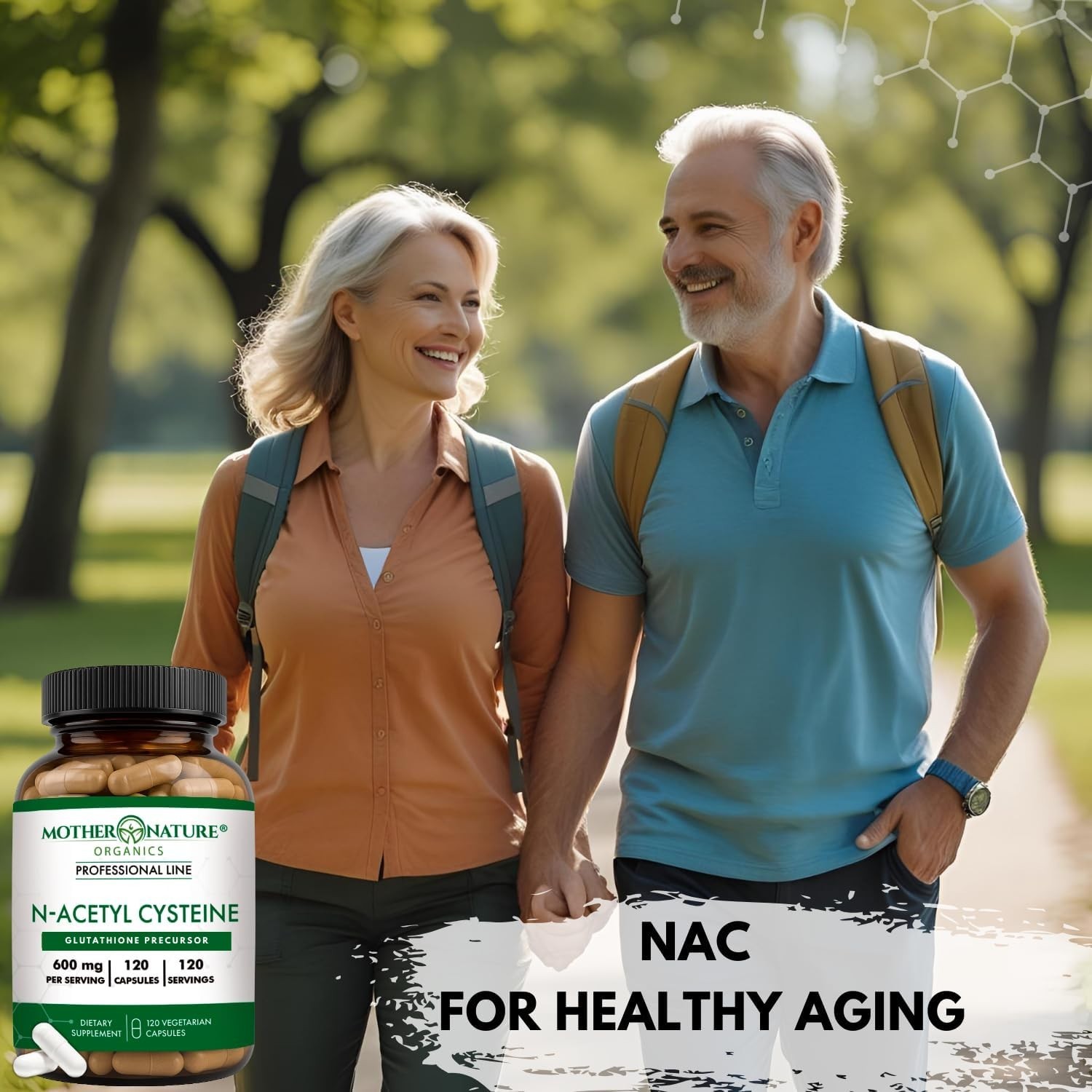 MNO NAC 600mg N-Acetyl Cysteine, 120 Count, Glass Bottle Antioxidant | Glutat…
