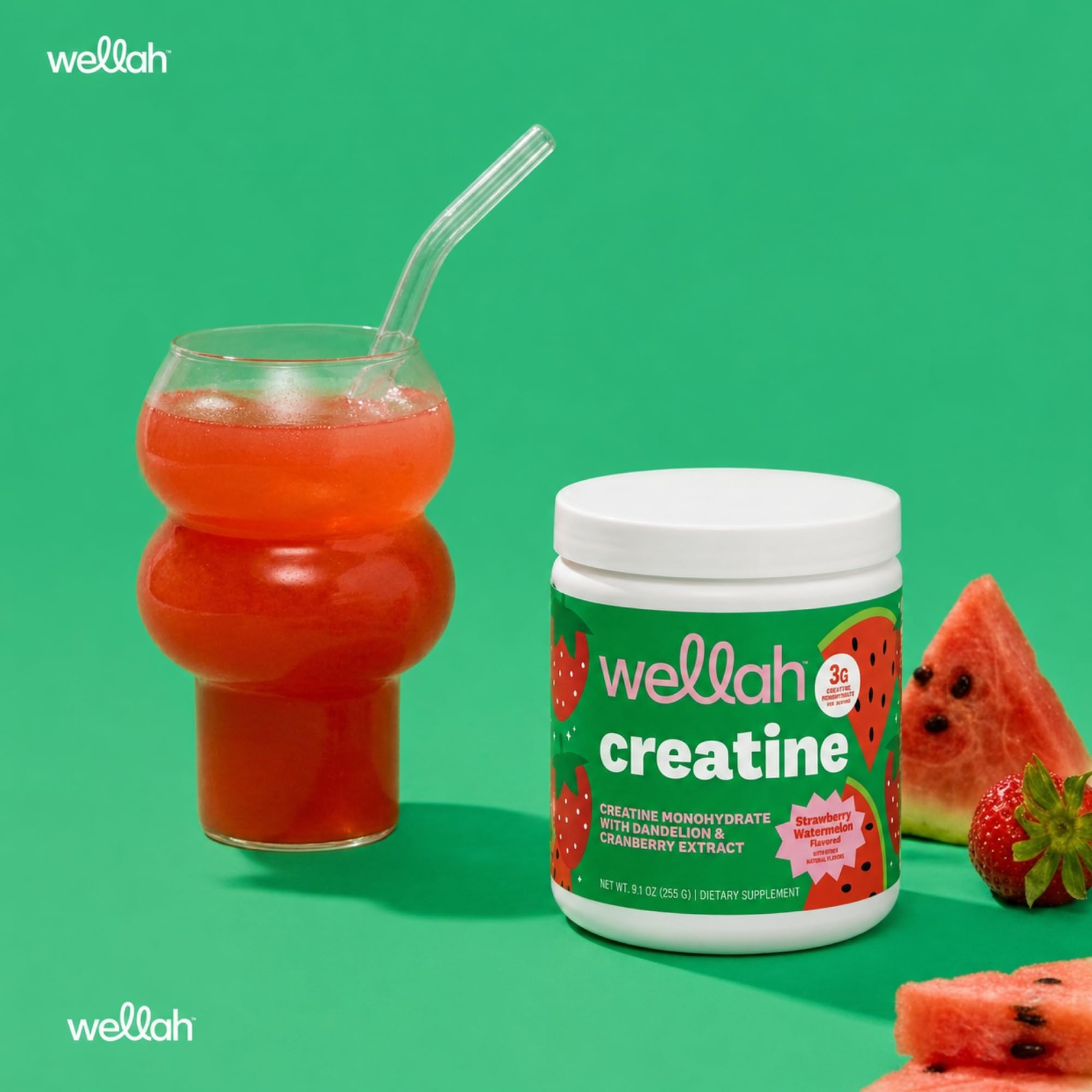 Creatine for Women (50 Servings) Strawberry Watermelon – 3g of Creatine Monoh…