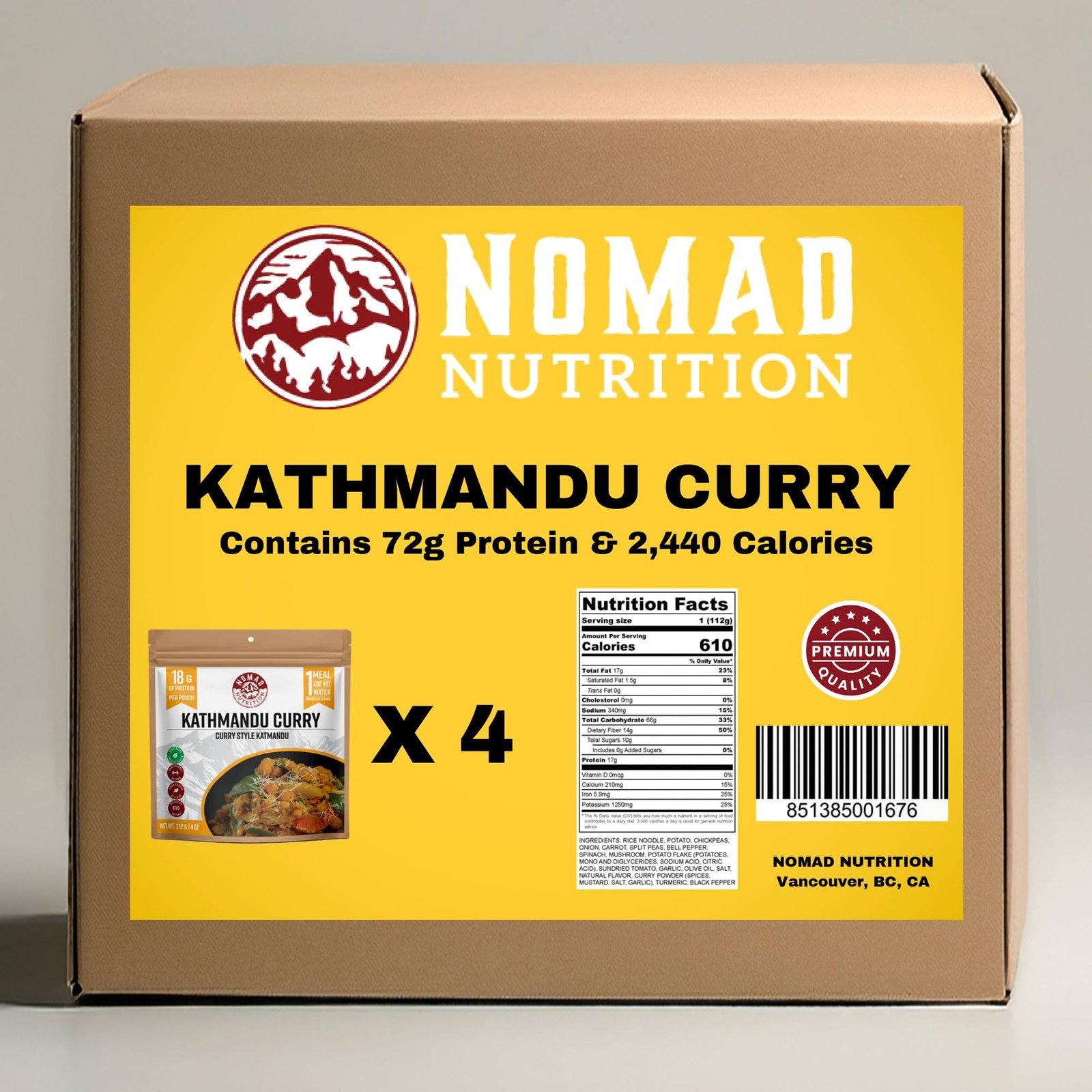 NOMAD NUTRITION Kathmandu Curry 4 Pack