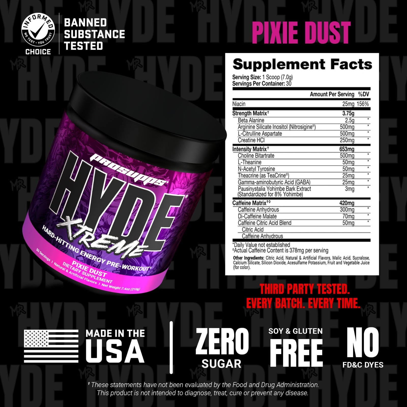 Extreme Energy Pre Workout Powder – Creatine, Beta Alanine, Caffeine – 30 Servin
