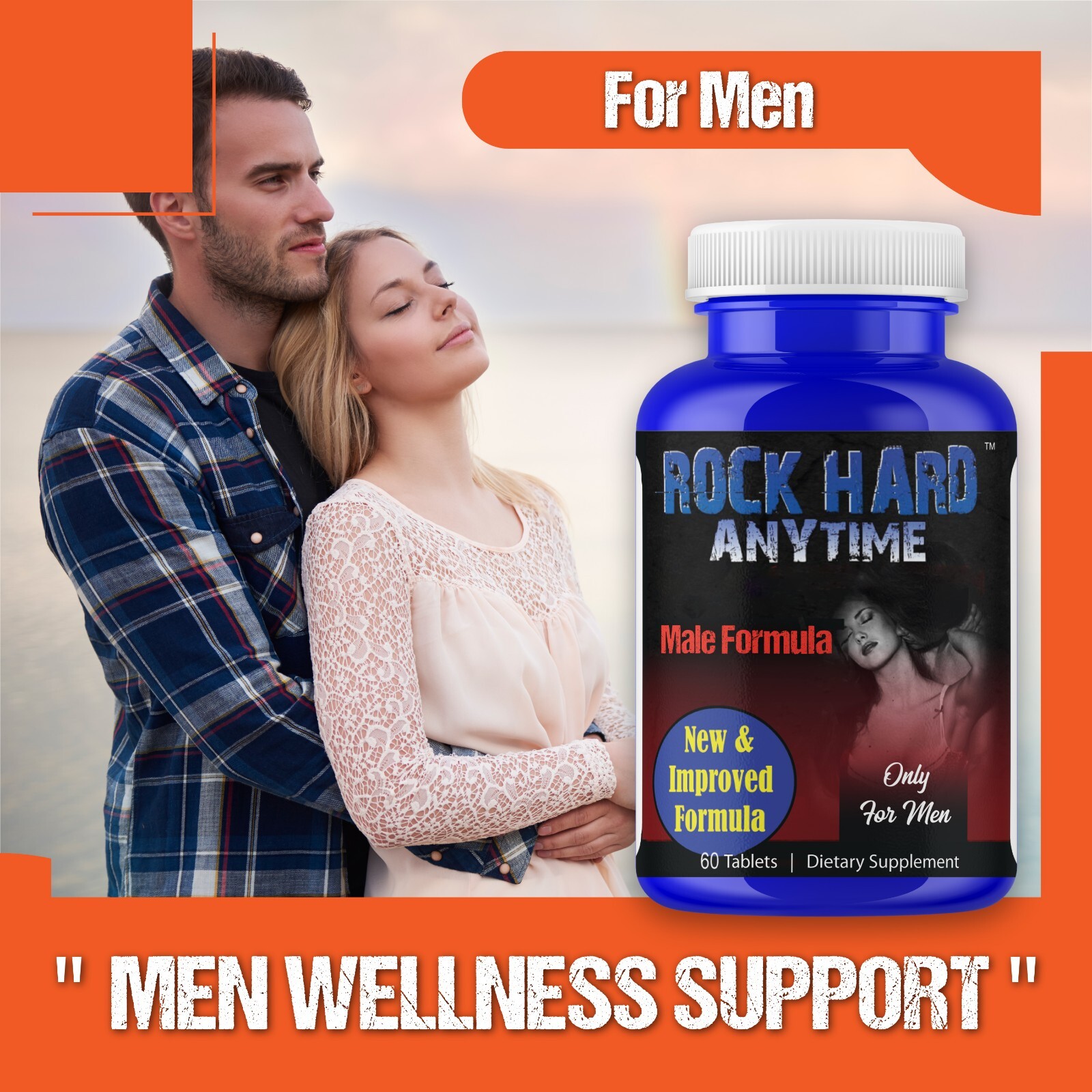 Testosterone Booster Male Enhancement Libido Enhancer 60 Tablets- 02/02/2026