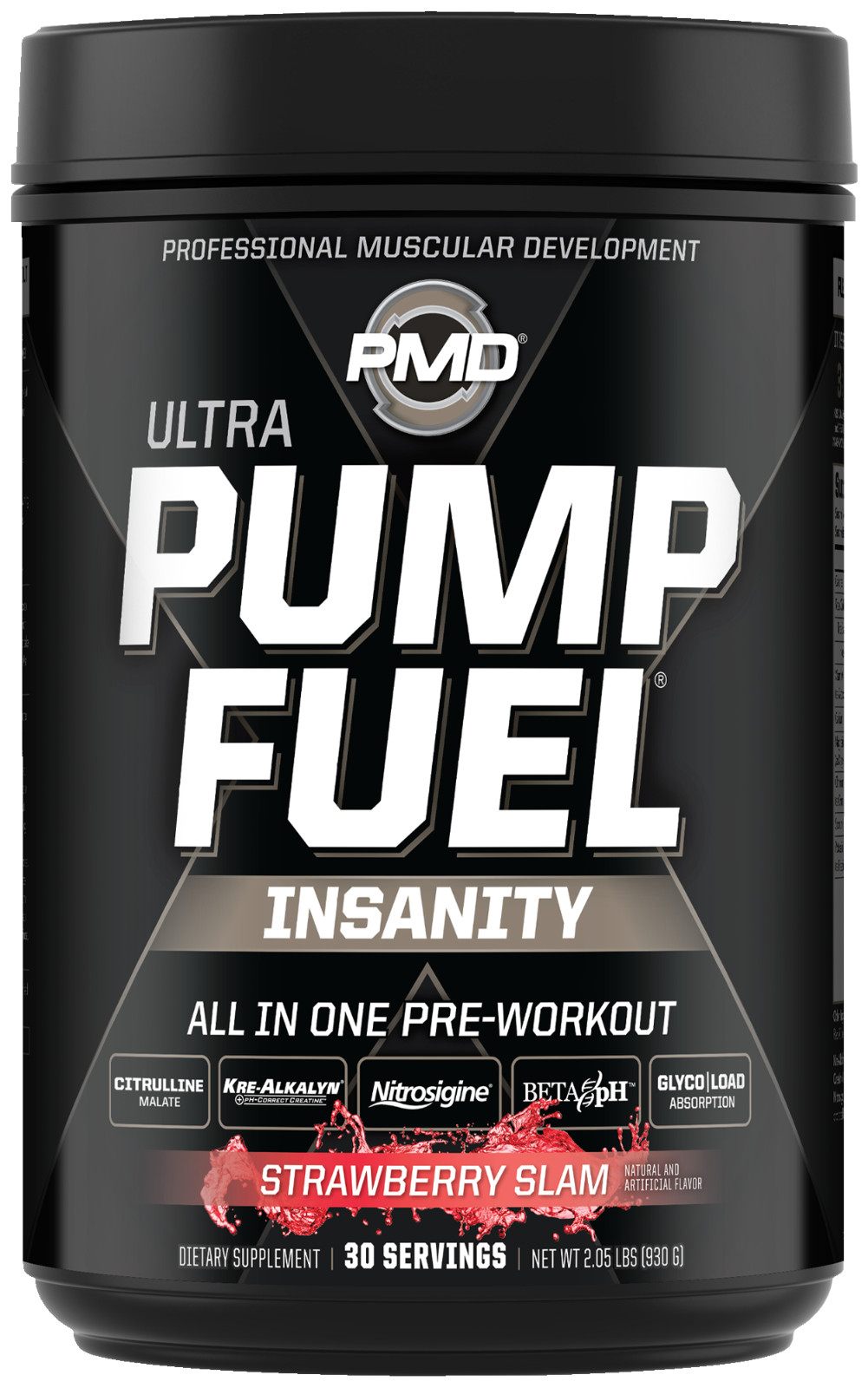 PUMP FUEL ULTRA INSANITY GLYCO LOAD PRE WORKOUT – Strawberry Slam (30 Servings)