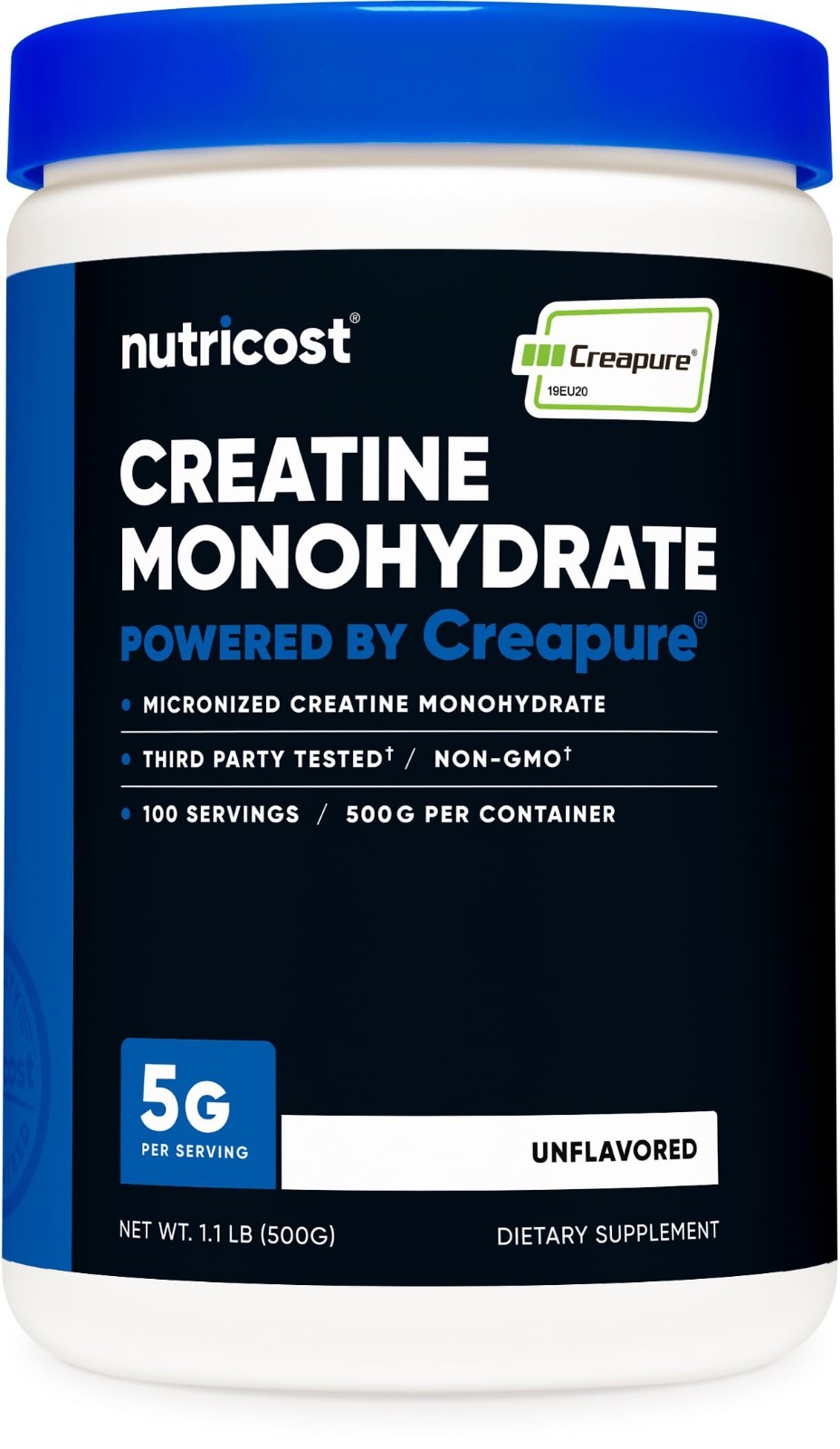 Pure Creatine Monohydrate 500g – Muscle Growth, Energy Boost, Workout Supplement