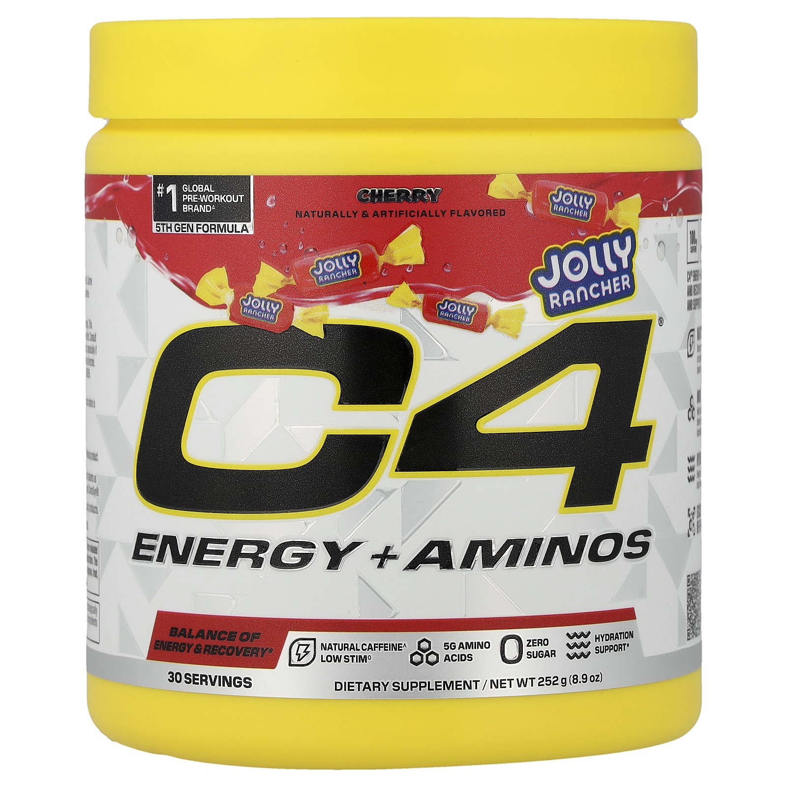 C4® Energy + Aminos, Jolly Rancher Cherry, 8.9 oz (252 g)