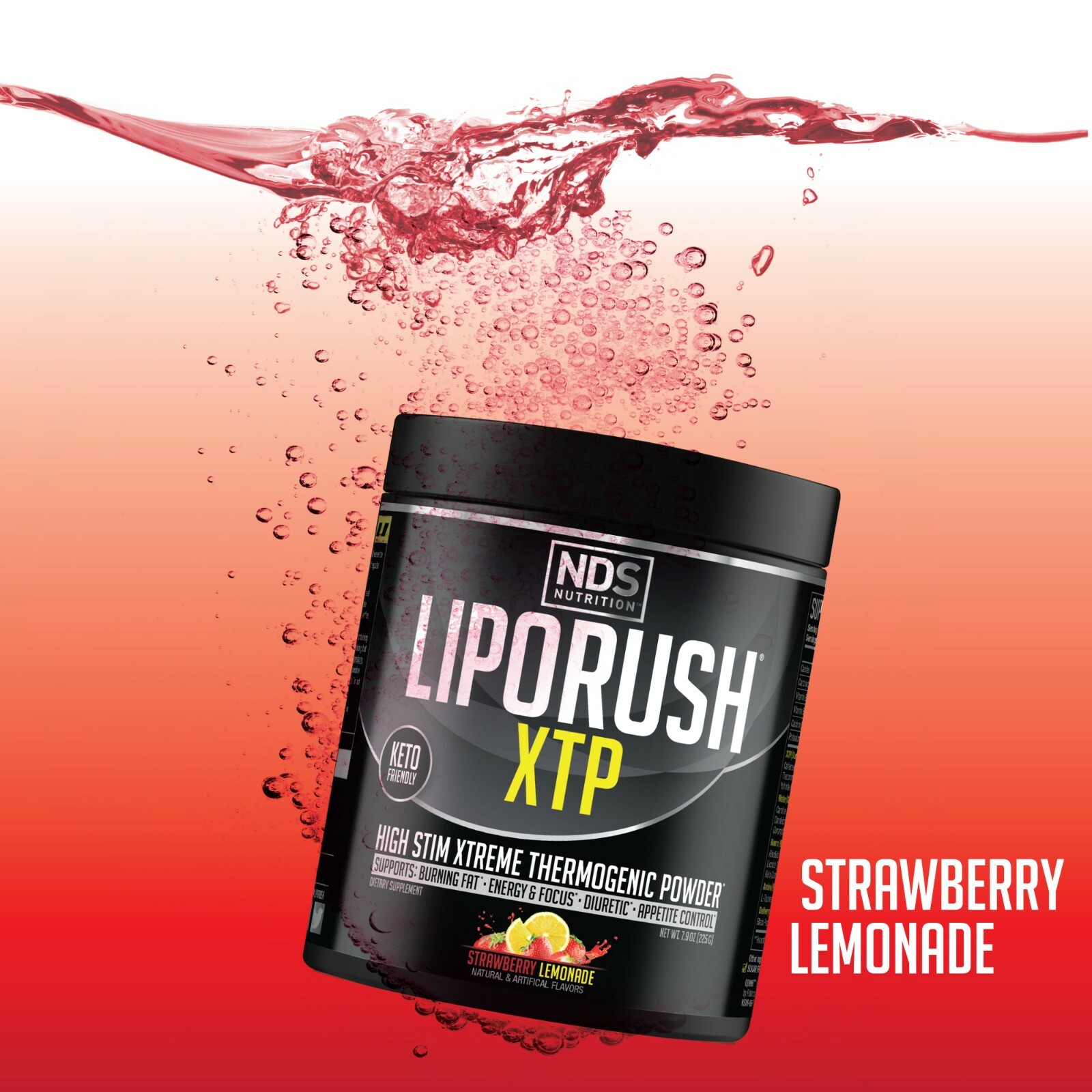 LipoRush XTP Thermogenic Fat-Burning Powder – Strawberry Lemonade / 45 Servings