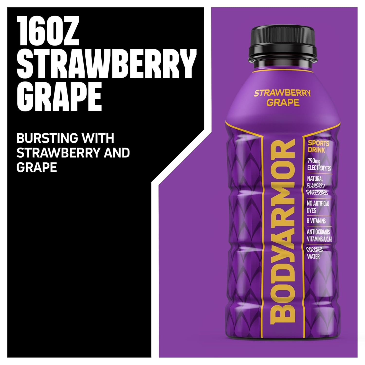 BODYARMOR Sports Drink Beverage, Strawberry 16 Ounce (Pack of 12)