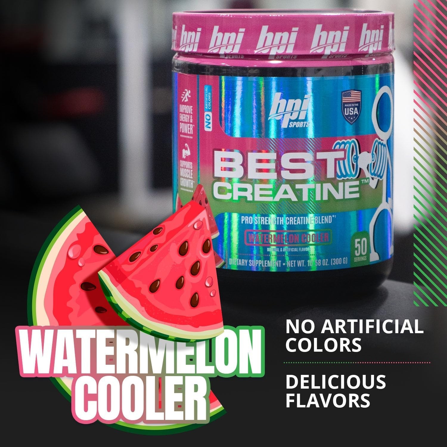 BPI Sports Best Creatine For Muscle Growth Watermelon 50 Servings – ***CLUMPY***