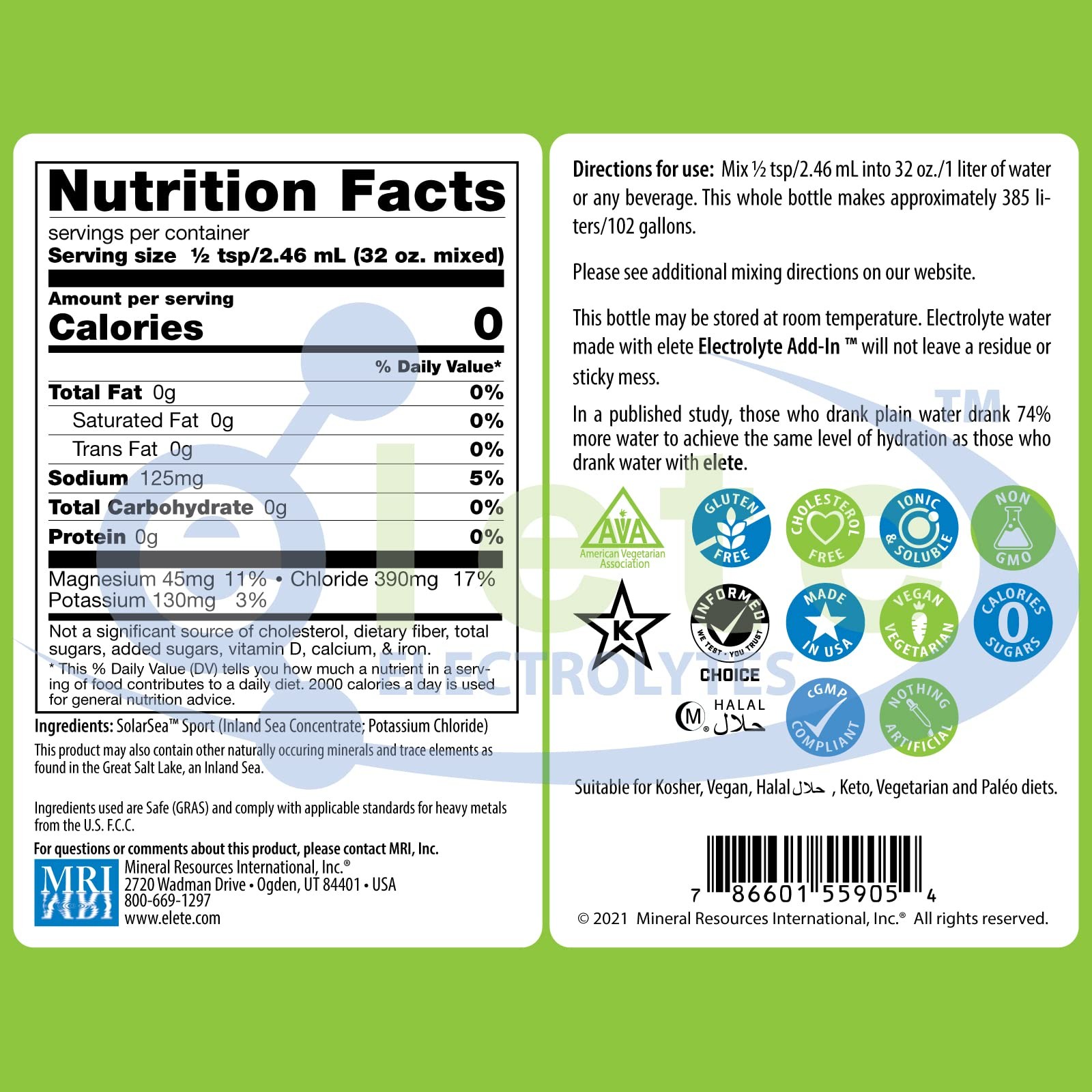 elete – Electrolyte Add-In – 1 Pocket Bottle 0.83 Fl Oz (Pack of 1), Natural