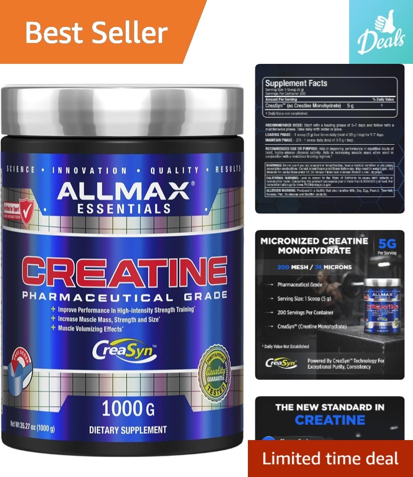 Micronized Creatine Powder – Supports Strength & Performance – 35.27 oz