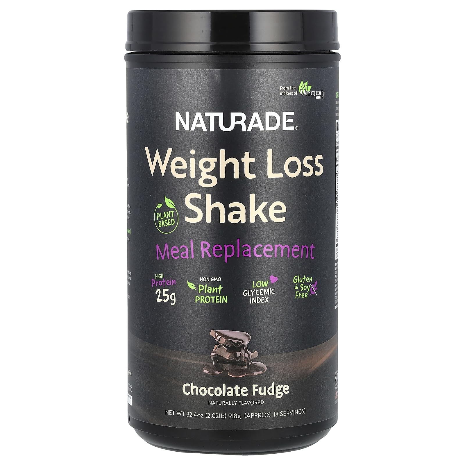 Naturade Plant-Based Weight Loss Shake 25G Protein 6G Dietary Fiber Gluten Soy