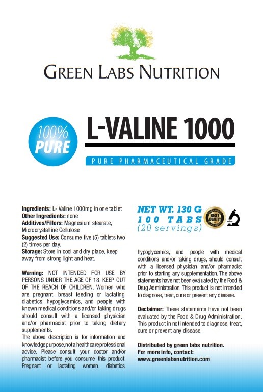 L-Valine 1000mg Tablets BCAA Amino Acids ANTICATABOLIC