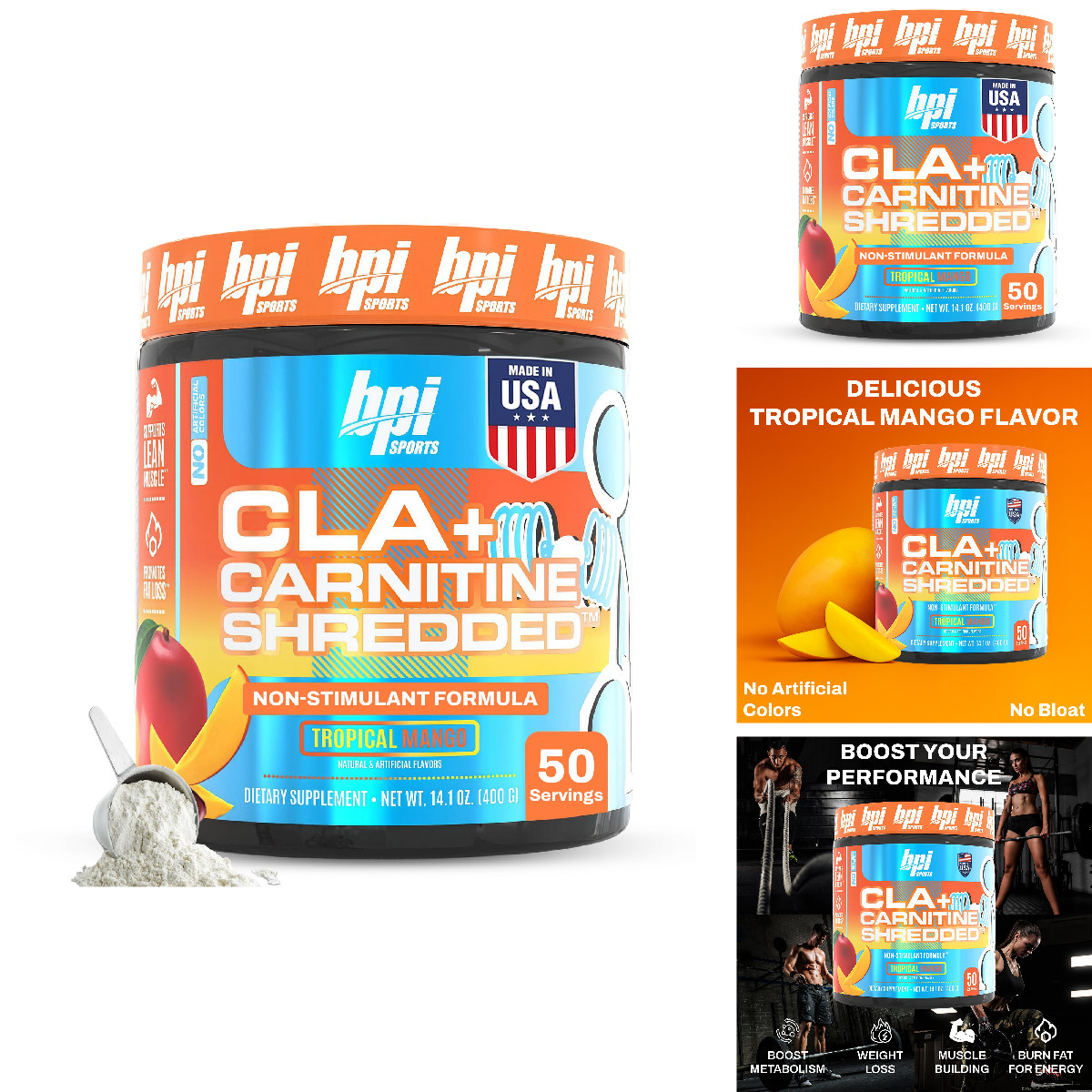 Bpi Sports Cla Carnitine Shredded – Convert Fat Cells Into Energy And Supports
