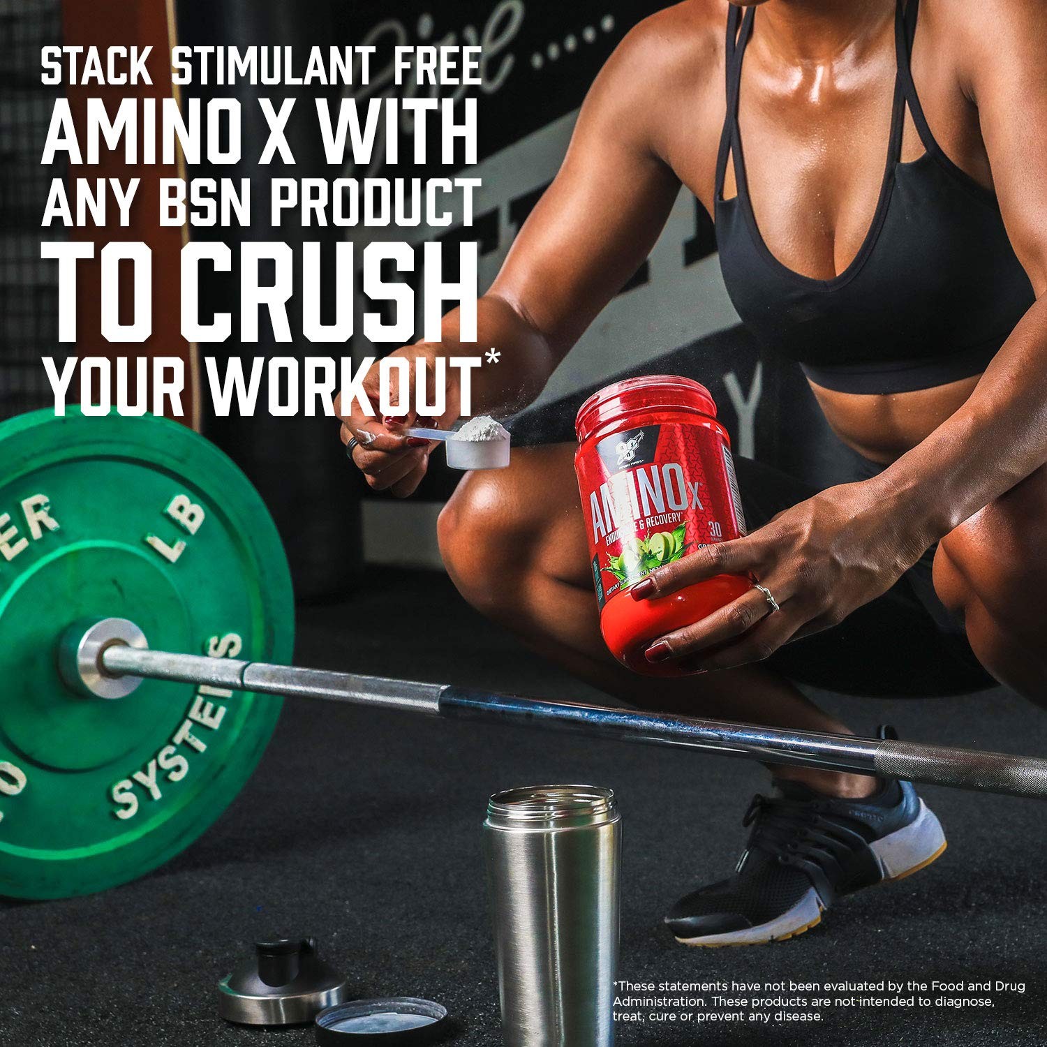BSN Amino X Muscle Recovery Endurance Powder with BCAAs, 10 Grams of Amino