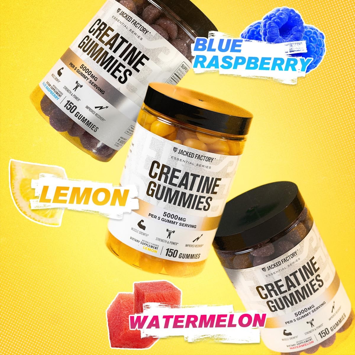 Creatine Gummies 5g Daily Dose (1g per Gummy) – Creatine Gummy for Men and Wo…