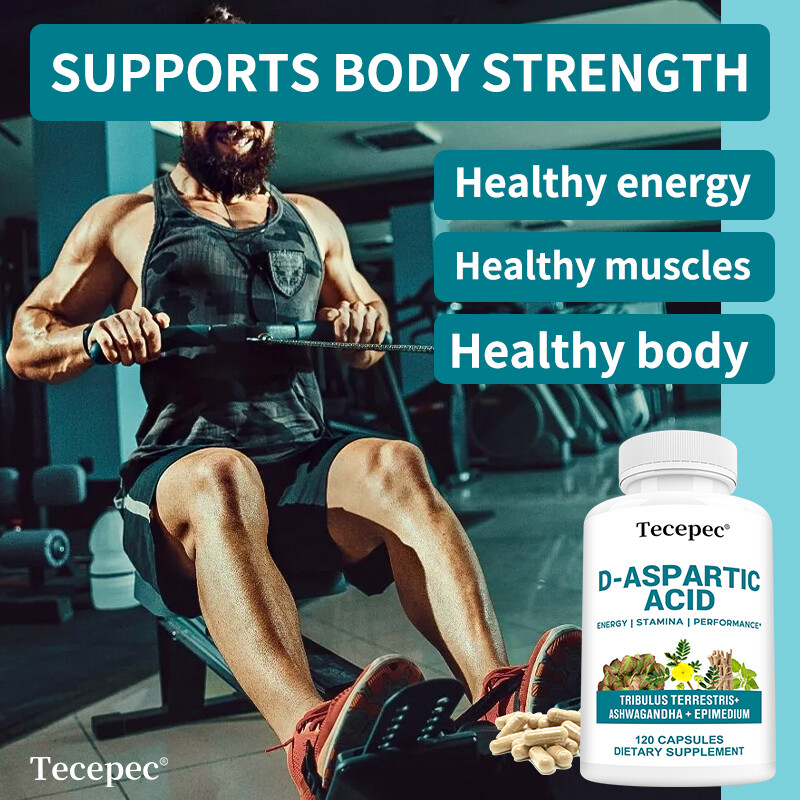 D-Aspartic Acid -Testosteron Booster, Energy & Stamina, Muscle Gain Capsules