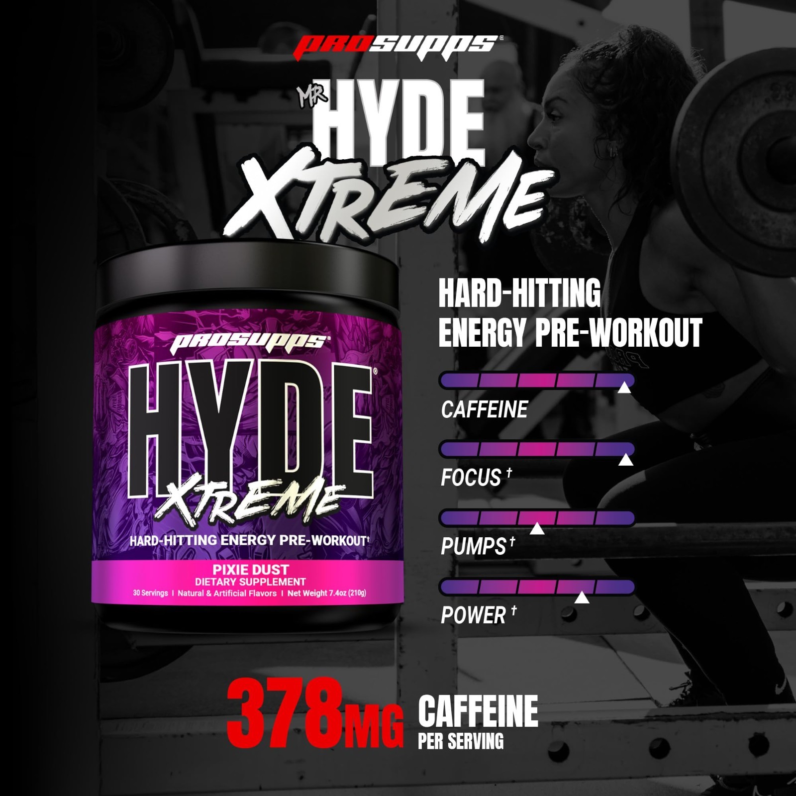 Extreme Energy Pre Workout Powder – Creatine, Beta Alanine, Caffeine – 30 Servin