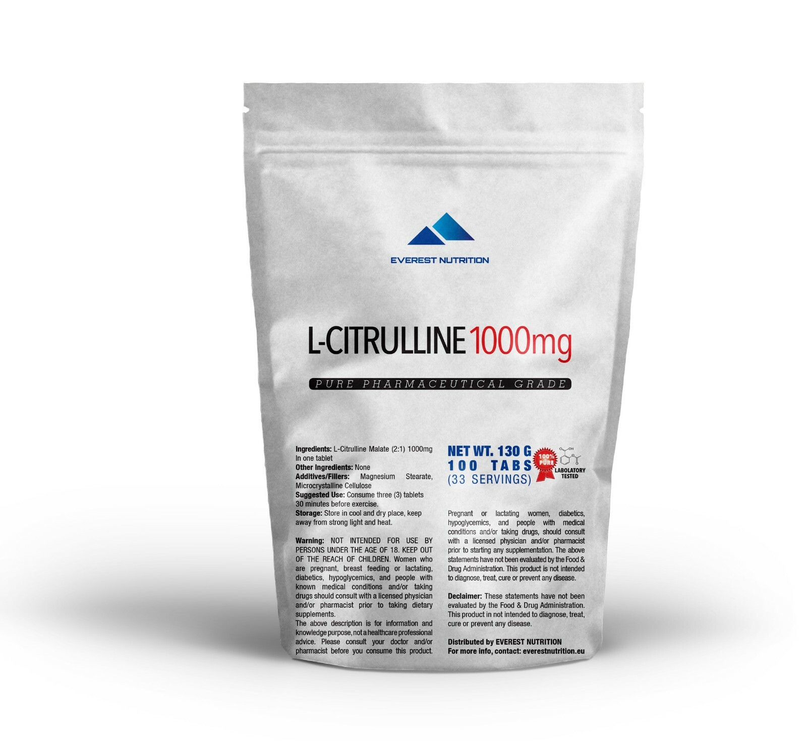 CITRULLINE MALATE 1000mg tablets, GREAT MUSCLE PUMP, FAST REGENERATION