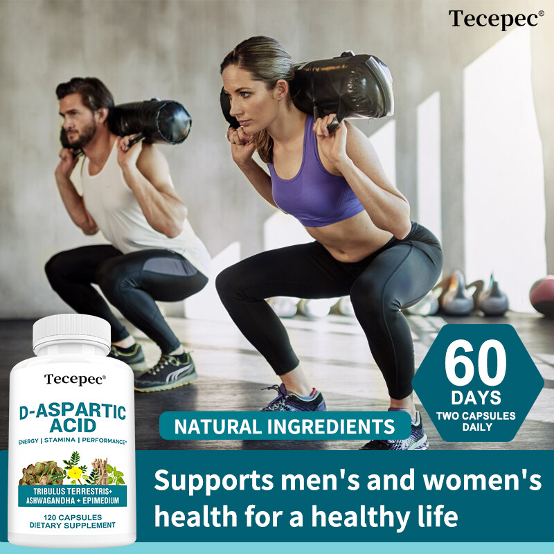 D-Aspartic Acid -Testosteron Booster, Energy & Stamina, Muscle Gain Capsules