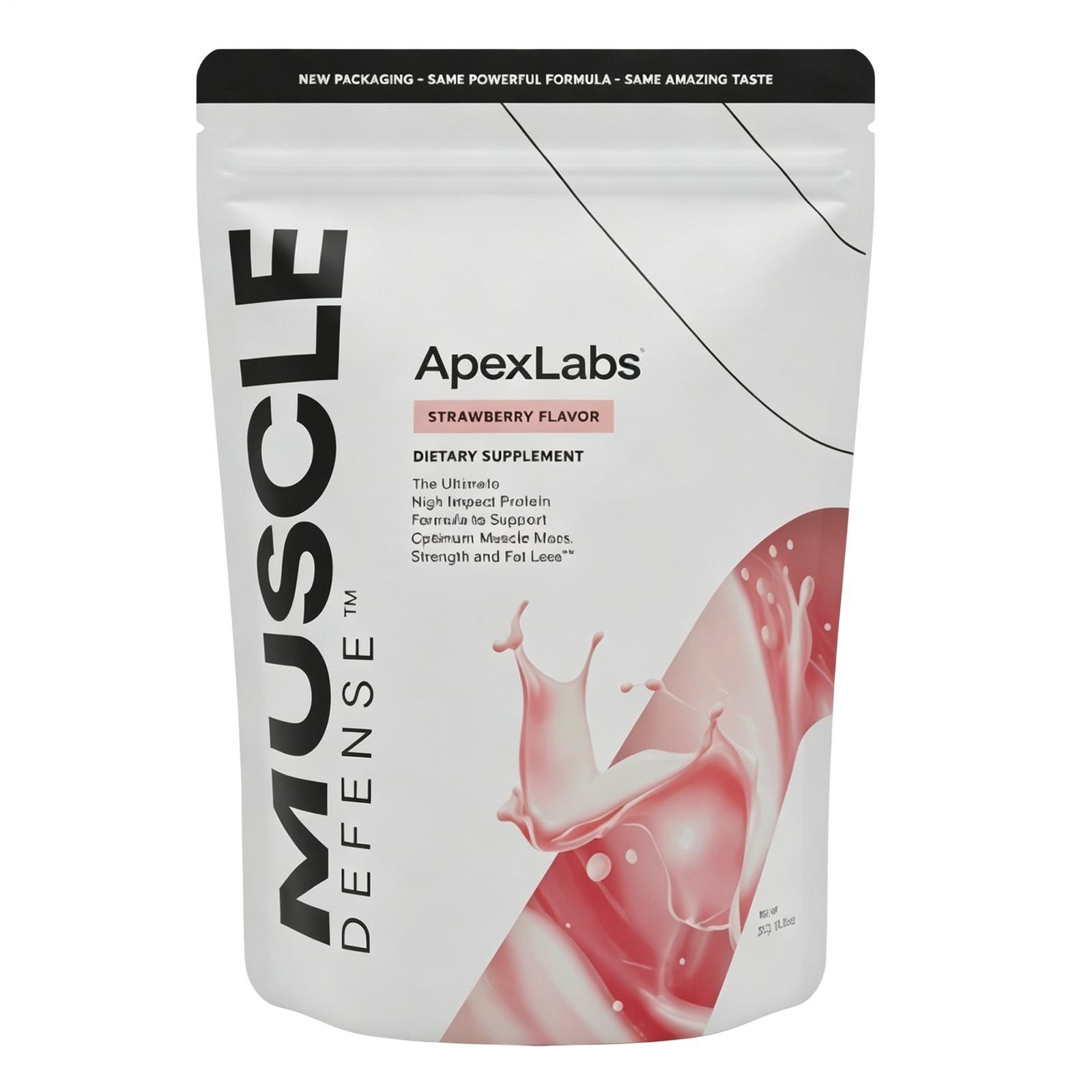 Muscle Defense Strawberry ApexLabs Muscle Mass Support Workout Supplement