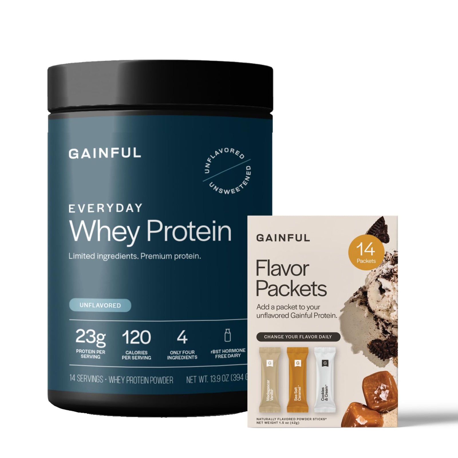 Gainful Everyday Whey Protein Powder Sweet Treat Flavor Bundle, 23g Protein,…
