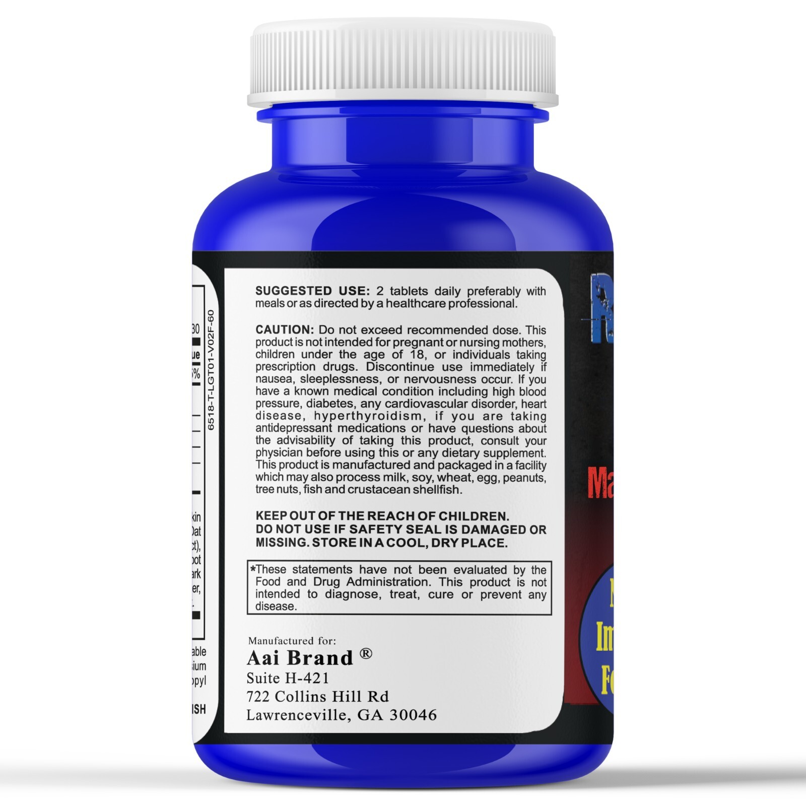 Testosterone Booster Male Enhancement Libido Enhancer 60 Tablets- 02/02/2026